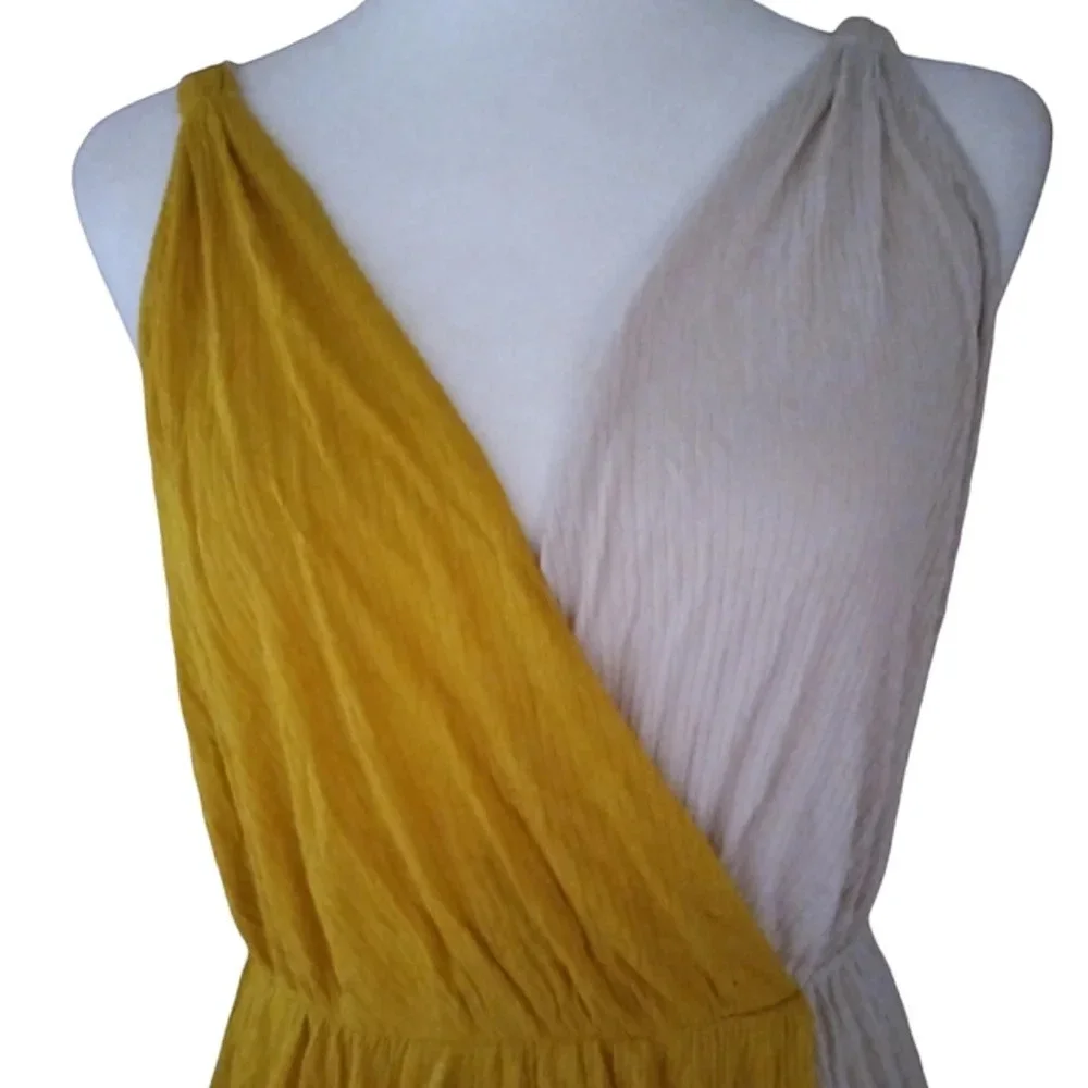 Free People Last Night Strappy Color Block Tank Top Size Small Sunglow Color - Picture 8 of 10